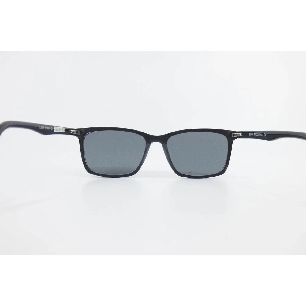 Link Occhiali 8189 C1 Sunglasses Black Rectangular Frame Mens Womens Eyewear